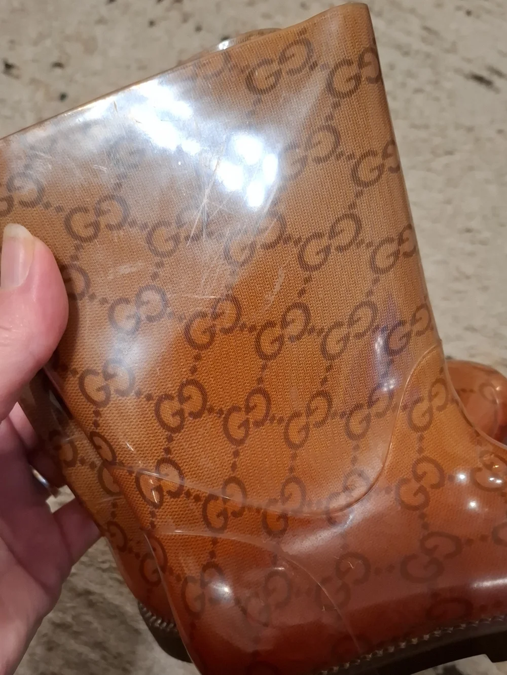 Gucci Kids Monogram Rain Boots Size 24(8 Toddler)